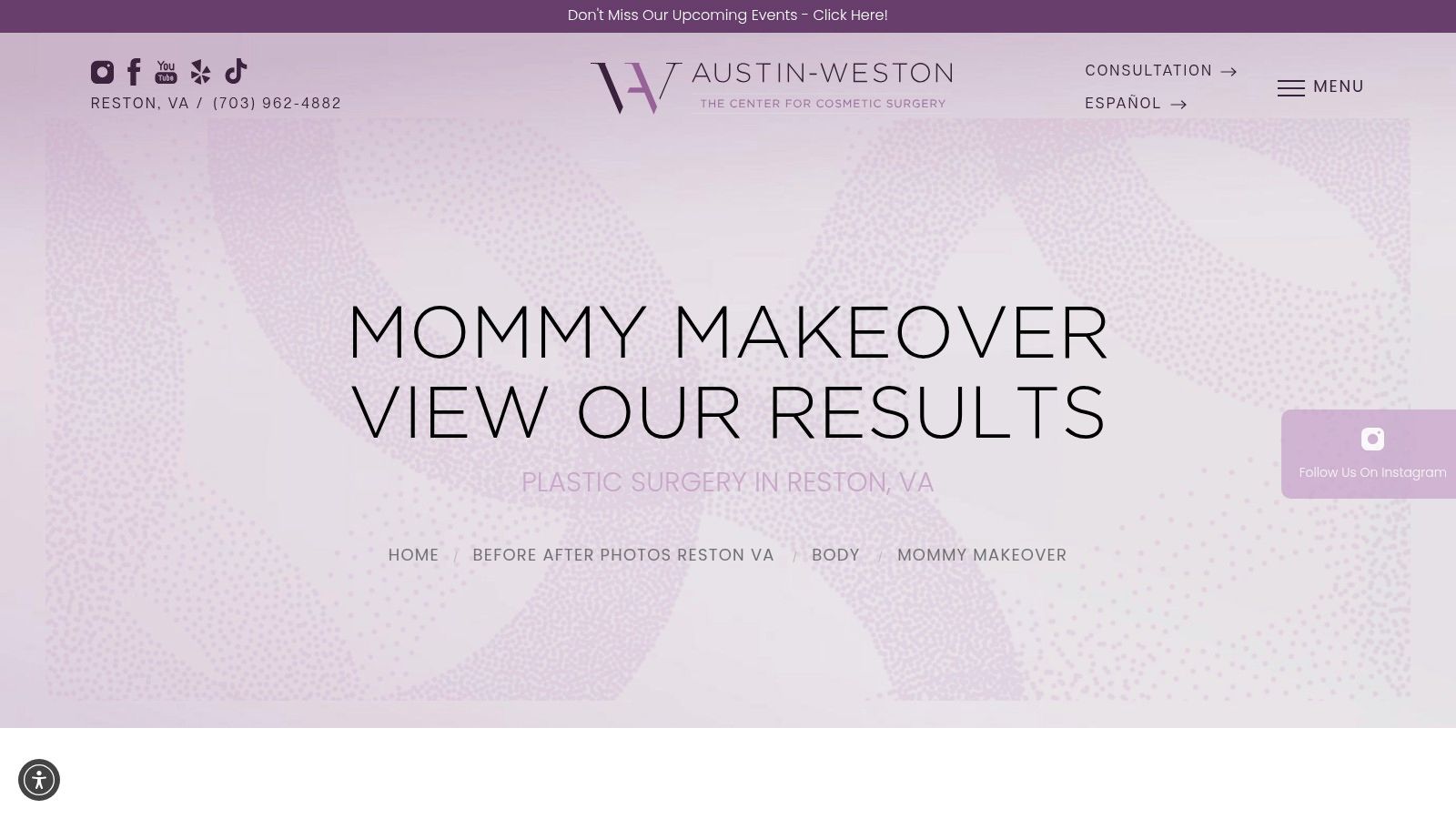 Austin-Weston Center (Reston, VA) – Mommy Makeover Before & Afters