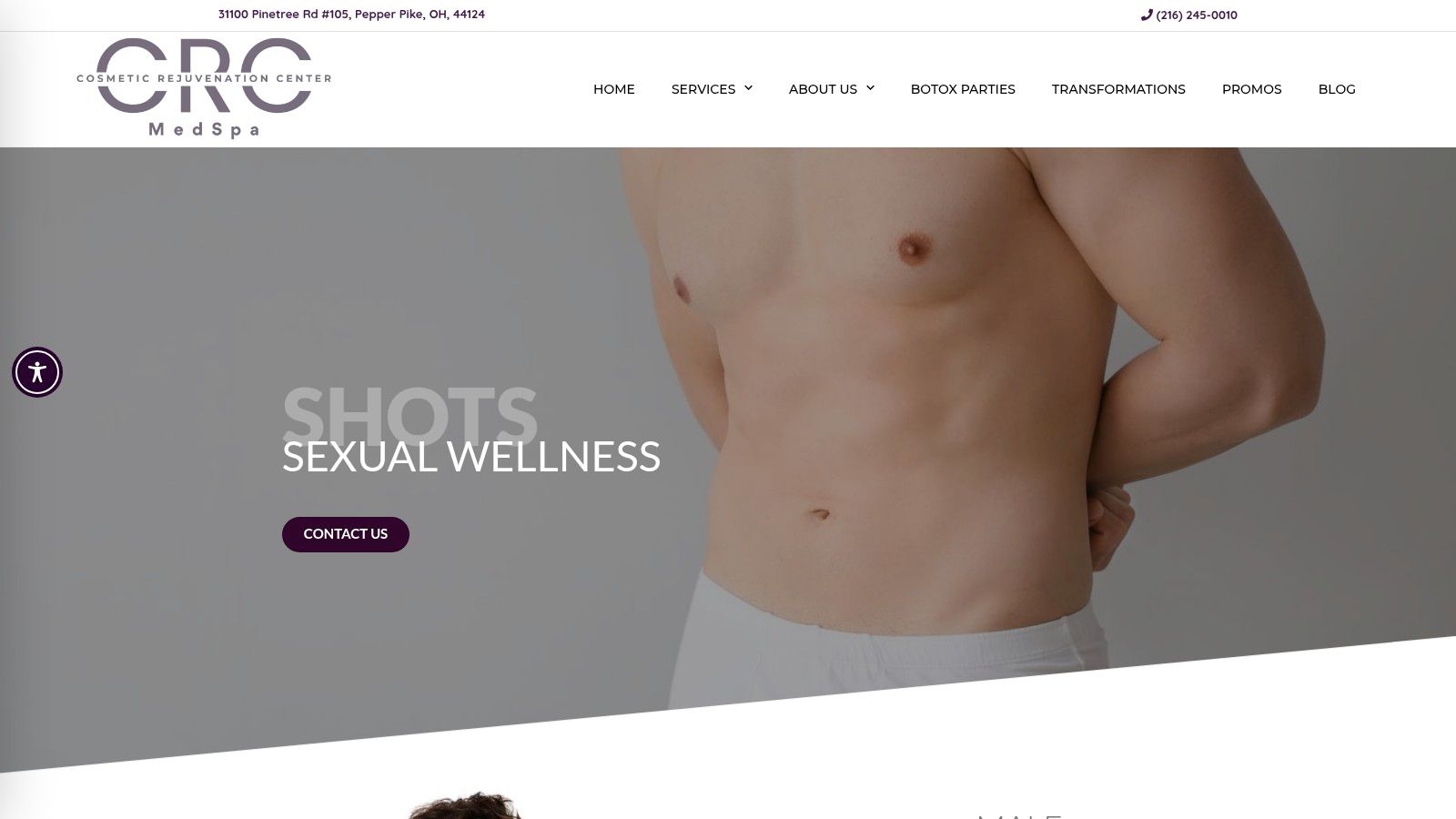 Cosmetic Rejuvenation Center – P‑Shot Page (US)