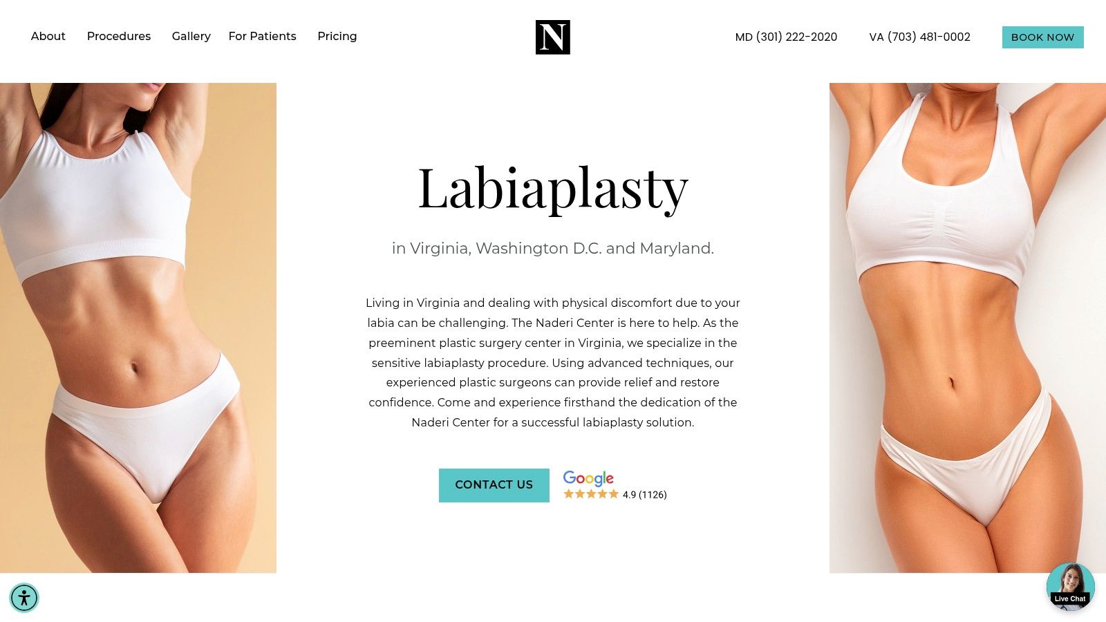 The Naderi Center for Plastic Surgery & Dermatology (Reston, VA; Chevy Chase, MD)