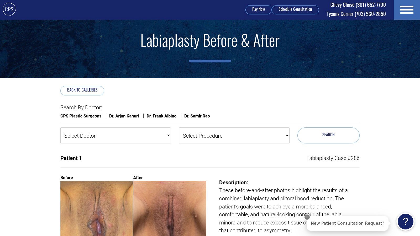 Center for Plastic Surgery (Tysons Corner, VA; Chevy Chase, MD)